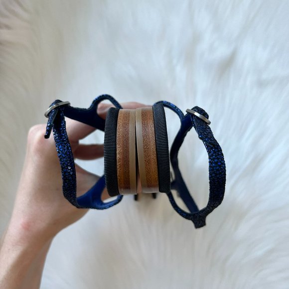 CHANEL Women's Blue Thong Ankle Strap Sandal Size 38.5 - Picture 5 of 7